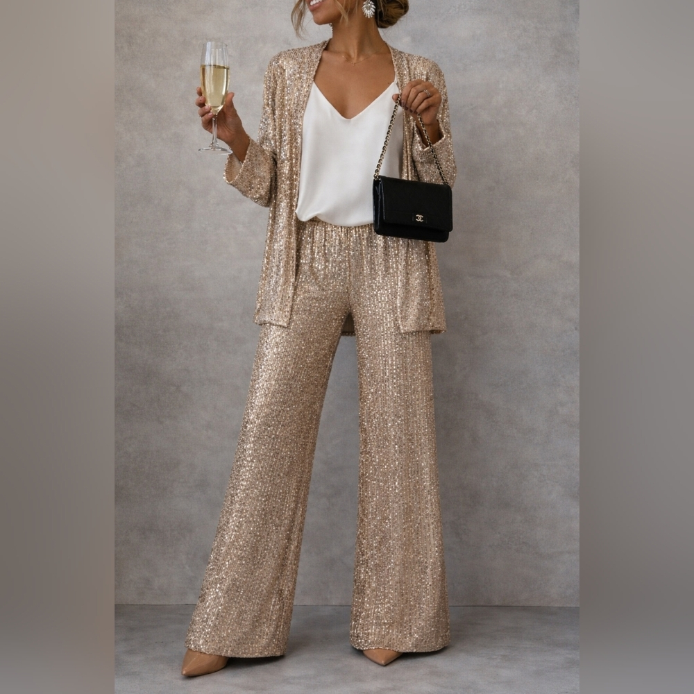 Old Navy Elegant Sequin Pants - Gold